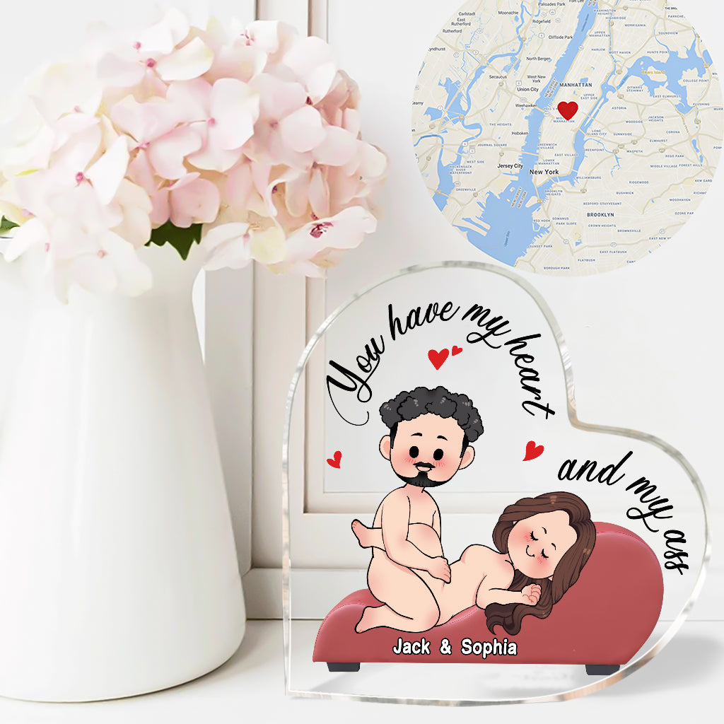 Thank For All The Orgasms - Personalized Couple Custom Shaped Acrylic Plaque