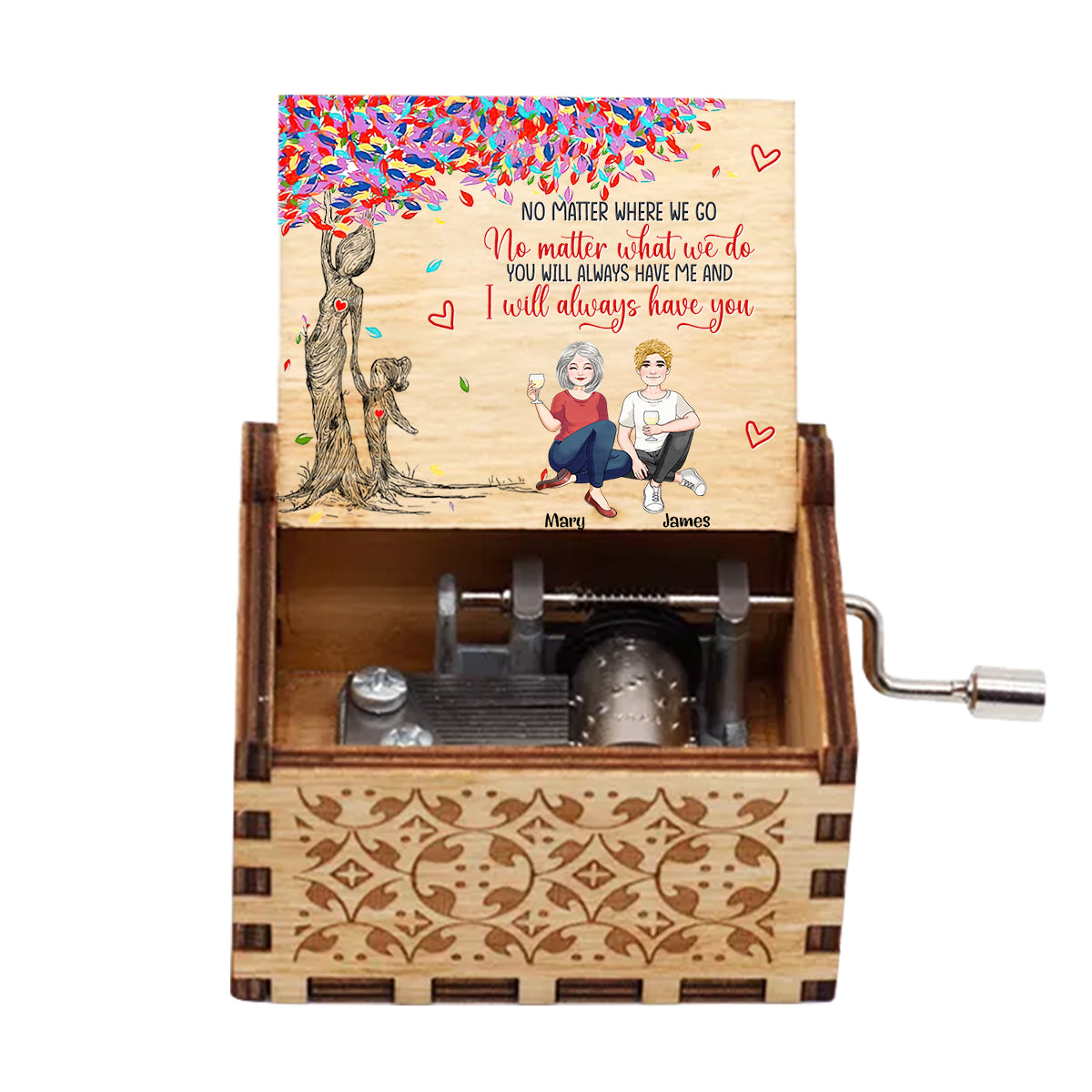 You're My Sunshine - Gift for mom, grandma, son, granddaughter, grandson, daughter - Personalized Hand Crank Music Box