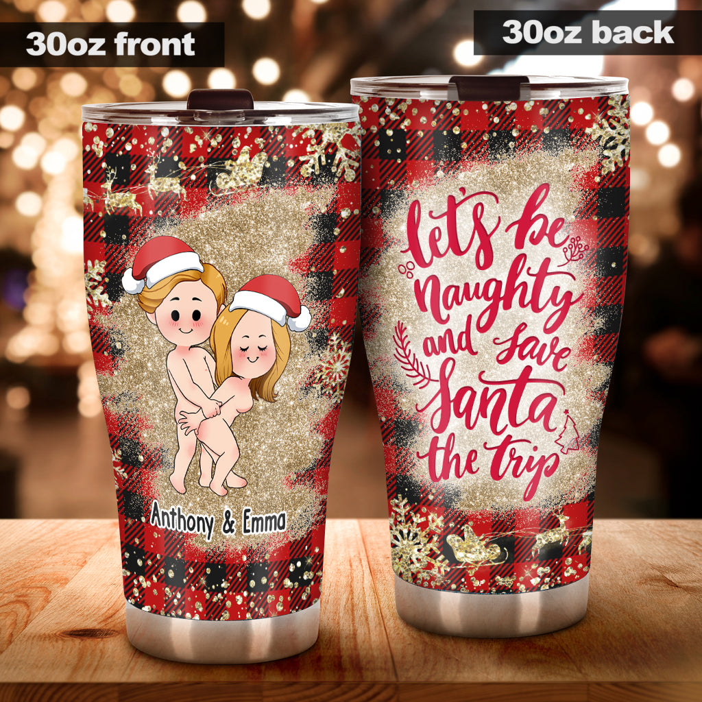 Let's Be Naughty - Personalized Couple Tumbler