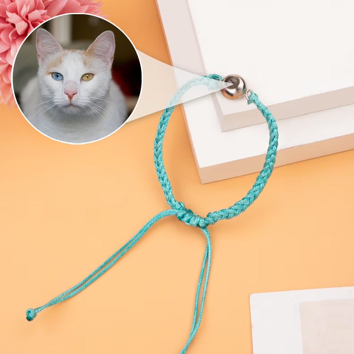 Katzenliebhaber - Personalisiertes Armband mit Katzenprojektion