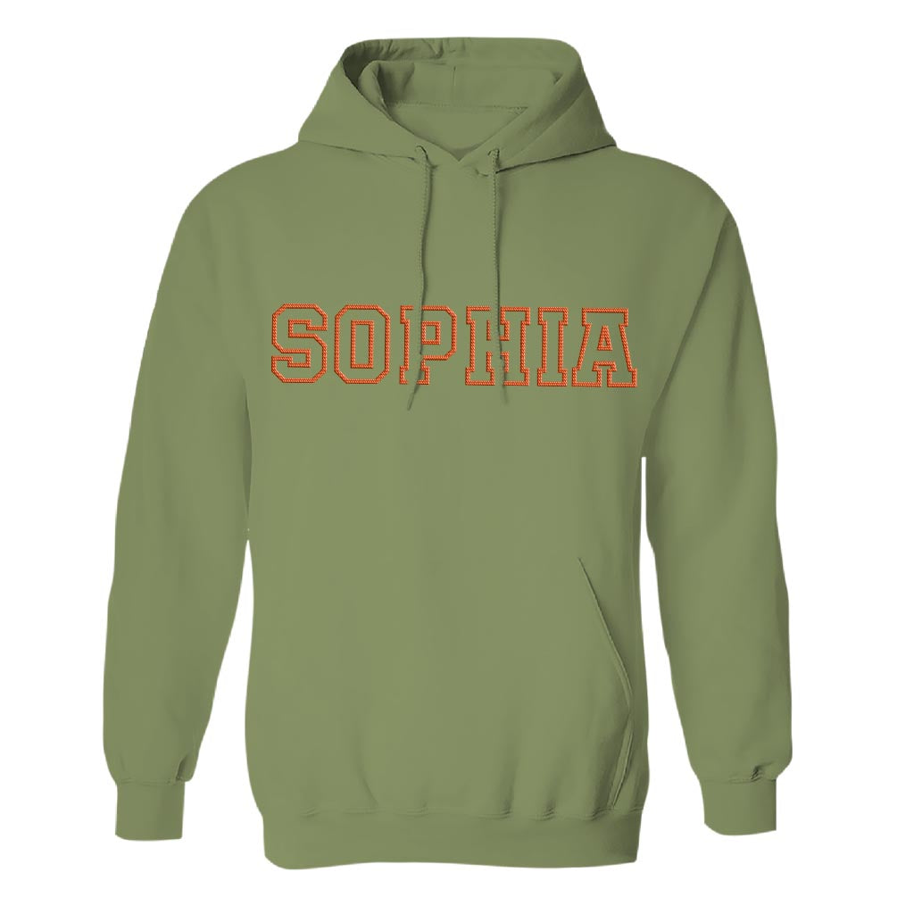 Custom Name - Personalized Couple Embroidered Hoodie