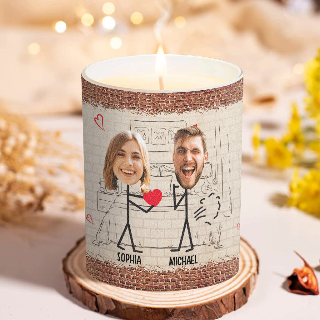 Your Fart Is Stink - Personalized Couple Candle With Wooden Lid