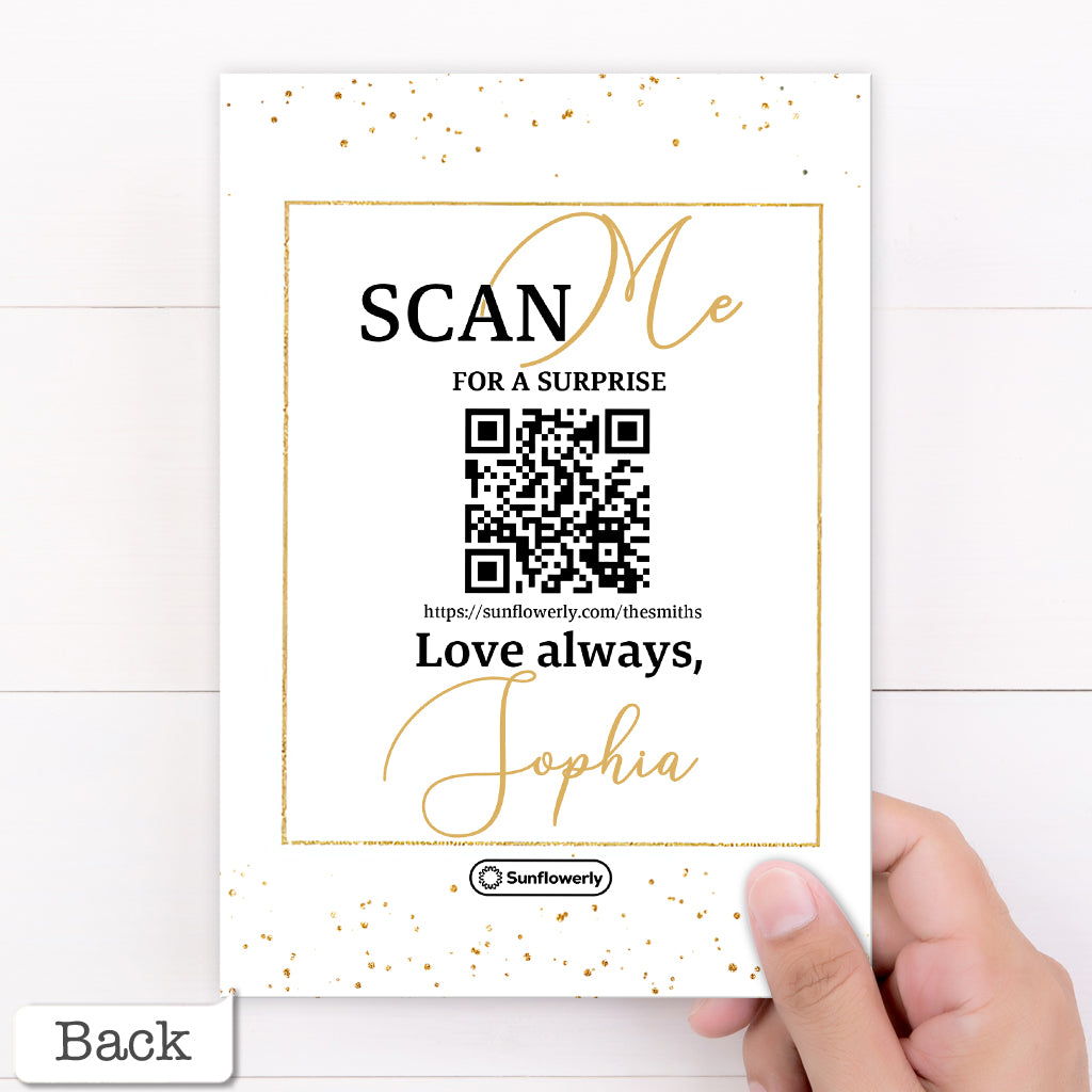 Christmas Tree Photo Upload - Personalized QR Greeting Card