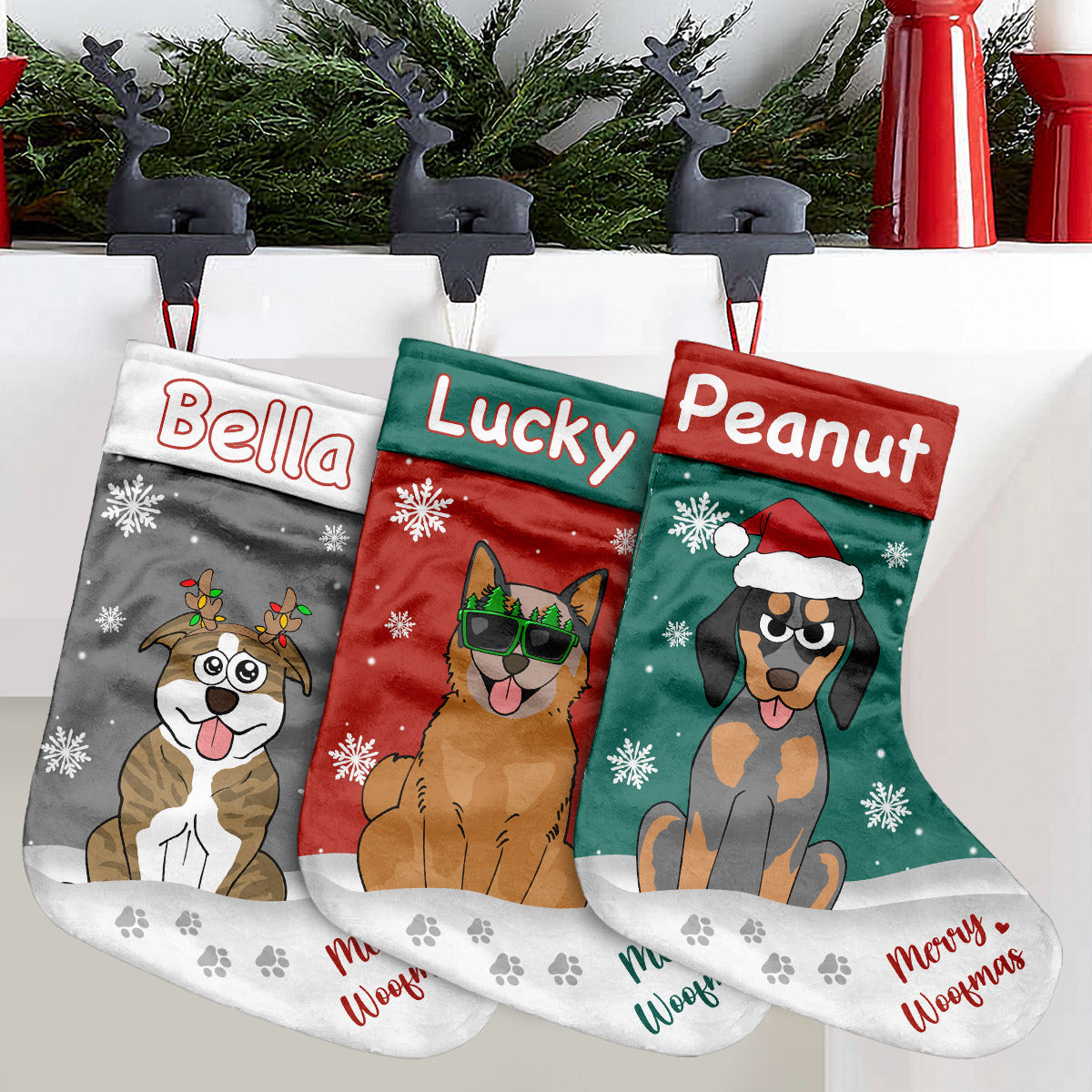 Merry Woofmas - Personalized Dog Christmas Stockings
