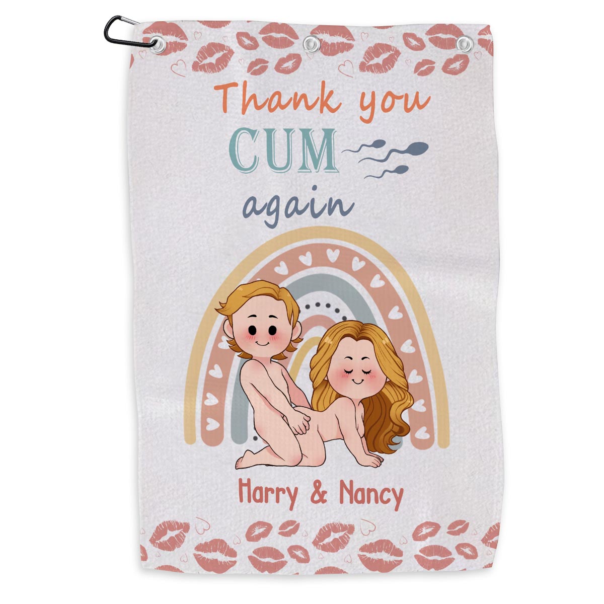 Thank You Cum Again - Personalized Couple Towel