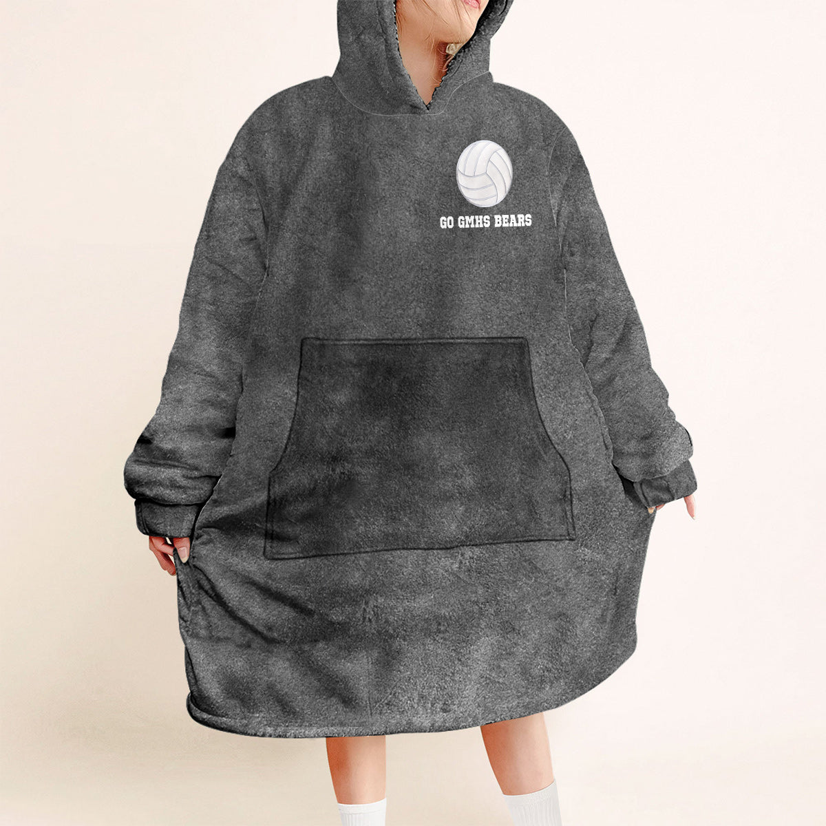 Sportbegeisterte aufgepasst! Personalisierter Volleyball-Hoodie mit Deckenmotiv