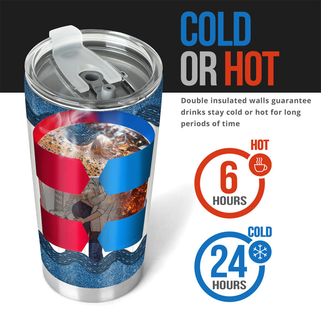 I Met You I Liked You I Love You - Personalized Couple Tumbler