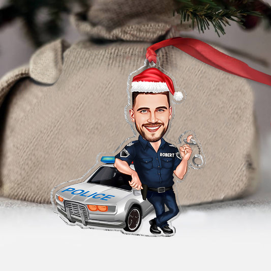 Serve And Protect - Personalized Police Officer Transparent Ornament