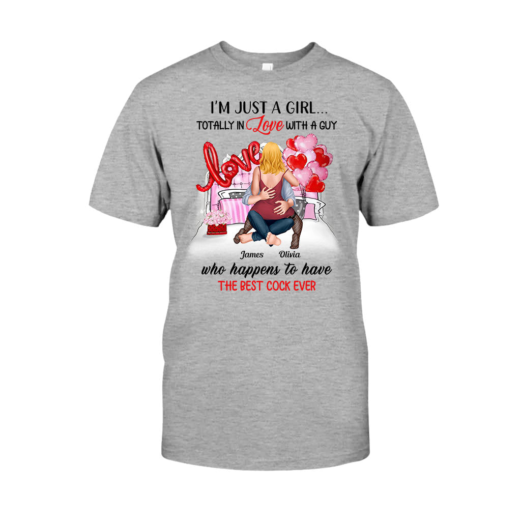 I'm Just A Girl In Love With A Guy - Personalized Couple T-shirt And Hoodie