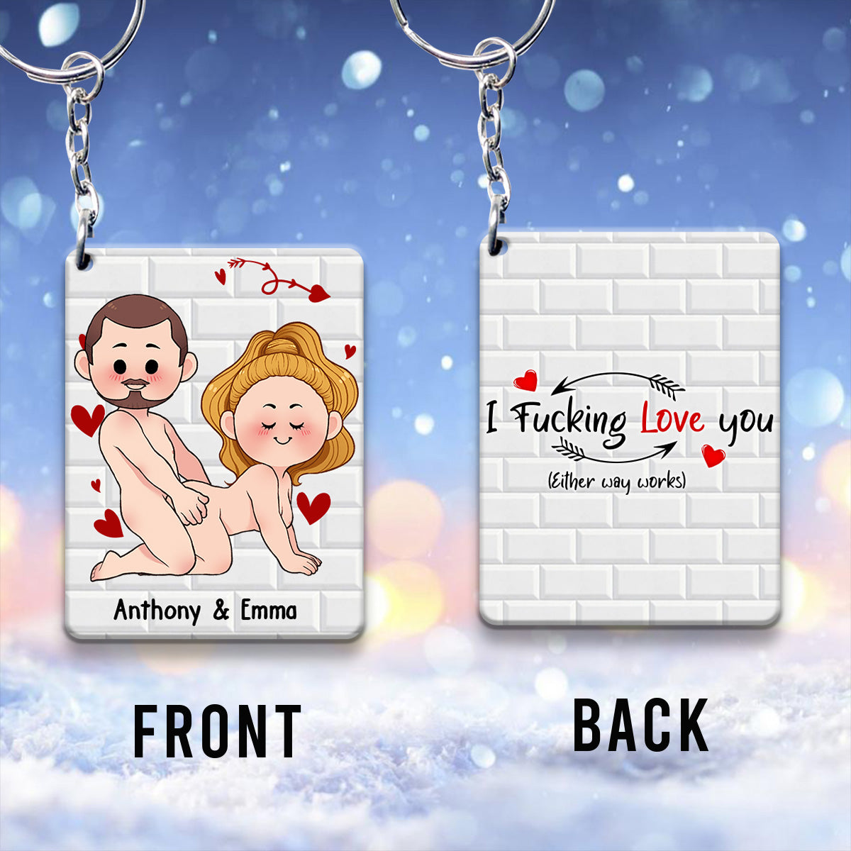 I Just Want You To Be Happy - Couple gift for husband, wife, boyfriend, girlfriend - Personalized Keychain