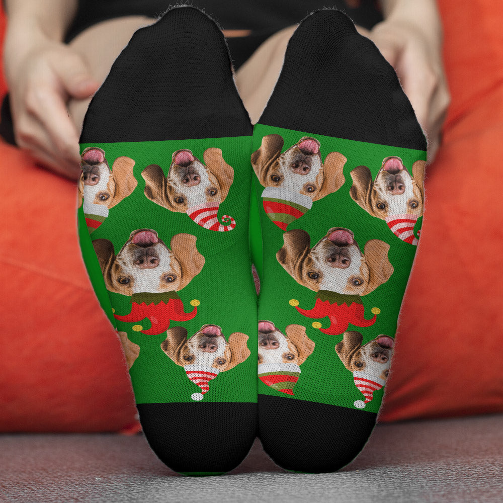 Chaussettes personnalisées avec photo de votre animal de compagnie - Cadeau pour les amoureux des chiens - Chaussettes personnalisées