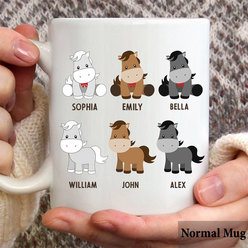 Daddy's Little Ponies – Pferdegeschenk für Papa, Opa, Ehemann, ihn – Personalisierte Tasse