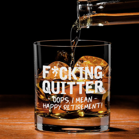 Alles Gute zum Ruhestand – Ausgemustertes Rockglas