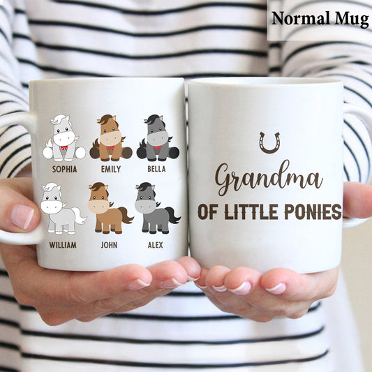 Daddy's Little Ponies - Horse gift for dad,grandpa, husband, him - Personalized Mug