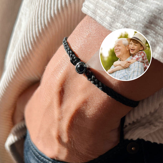 Love Grandpa - Gift for grandpa - Personalized Projection Bracelet