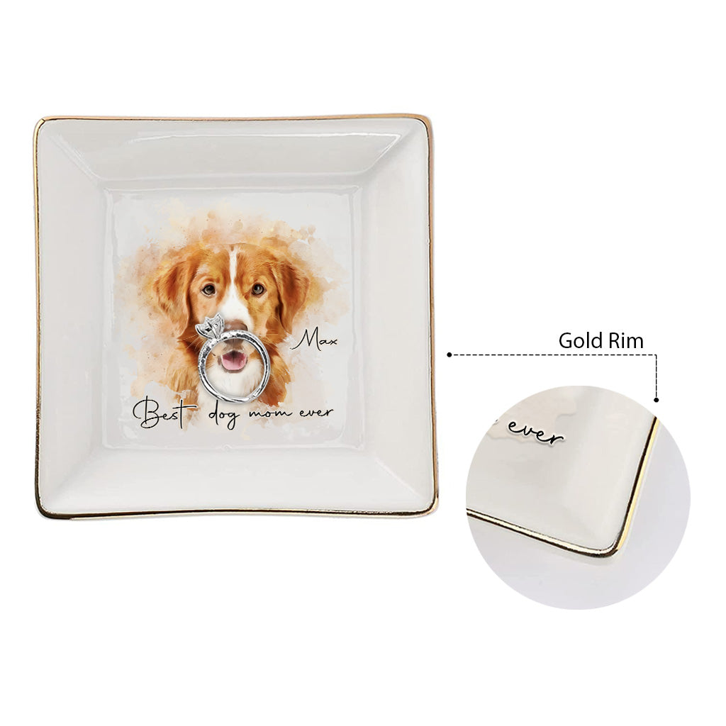 Die beste Hunde-/Katzenmama aller Zeiten – Geschenk für Hunde- und Katzenliebhaber – Personalisierte Schmuckschale