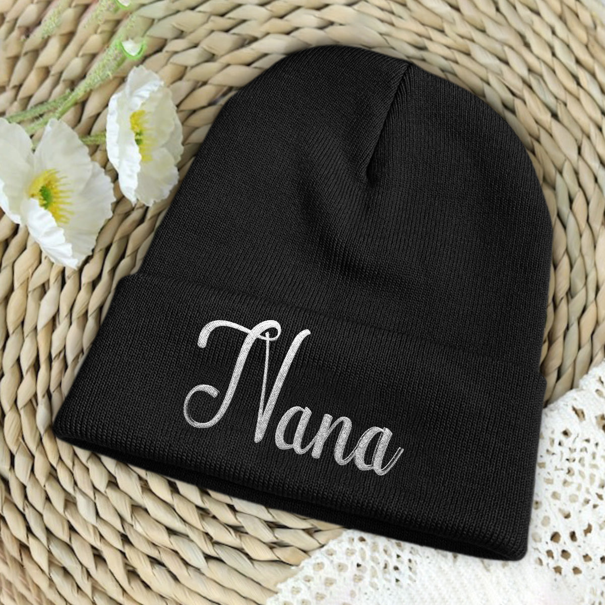 Bonnet brodé personnalisé « Grand-mère »