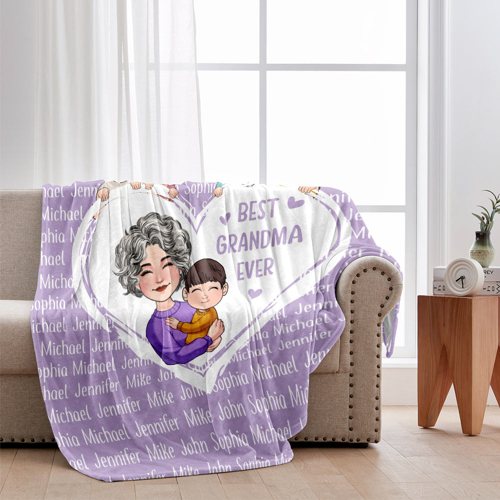 Grandma/Nana/Gigi We Love You - Personalized Grandma Blanket