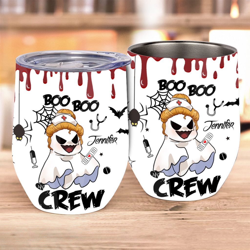Boo Boo Crew - Personalized Nurse Wine Tumbler