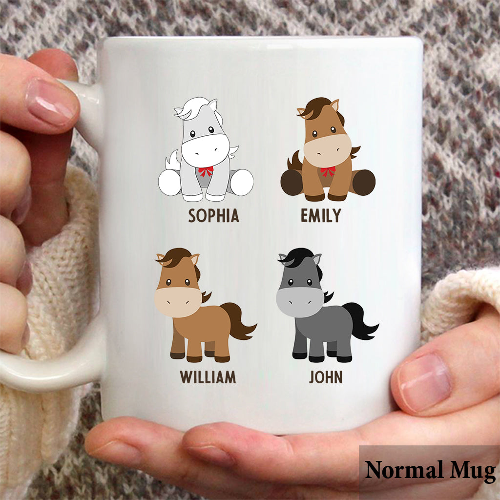 Daddy's Little Ponies - Horse gift for dad,grandpa, husband, him - Personalized Mug
