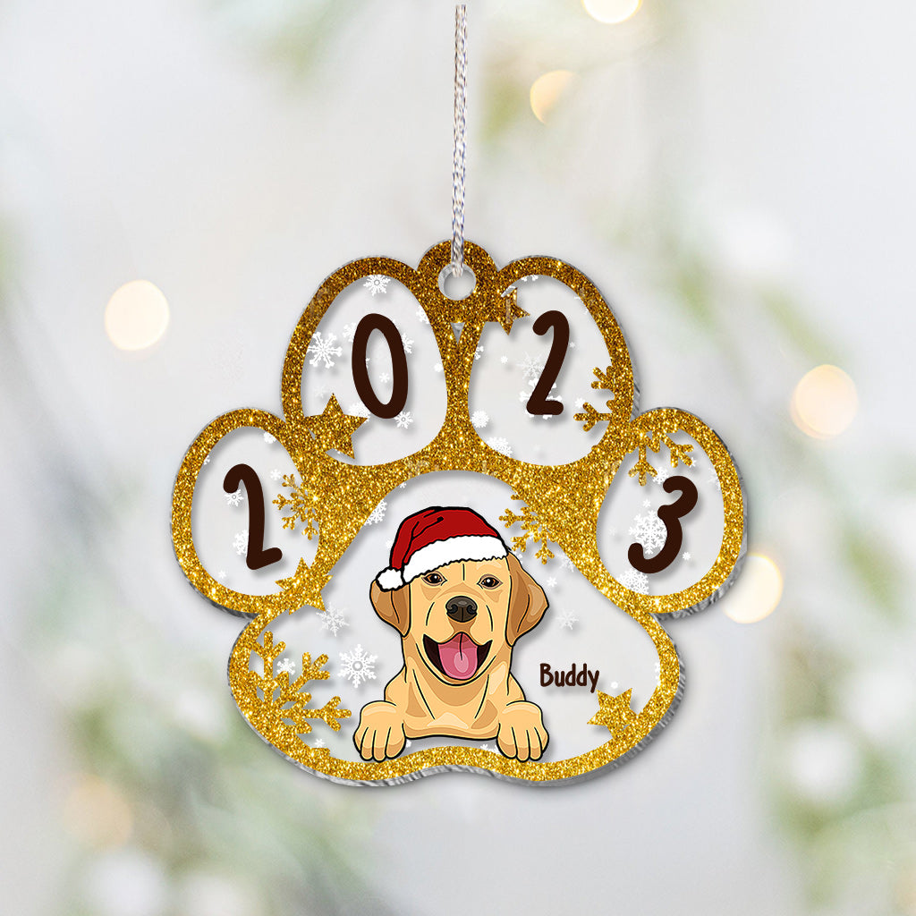 I Woof You A Merry Christmas - Personalized Dog Transparent Ornament