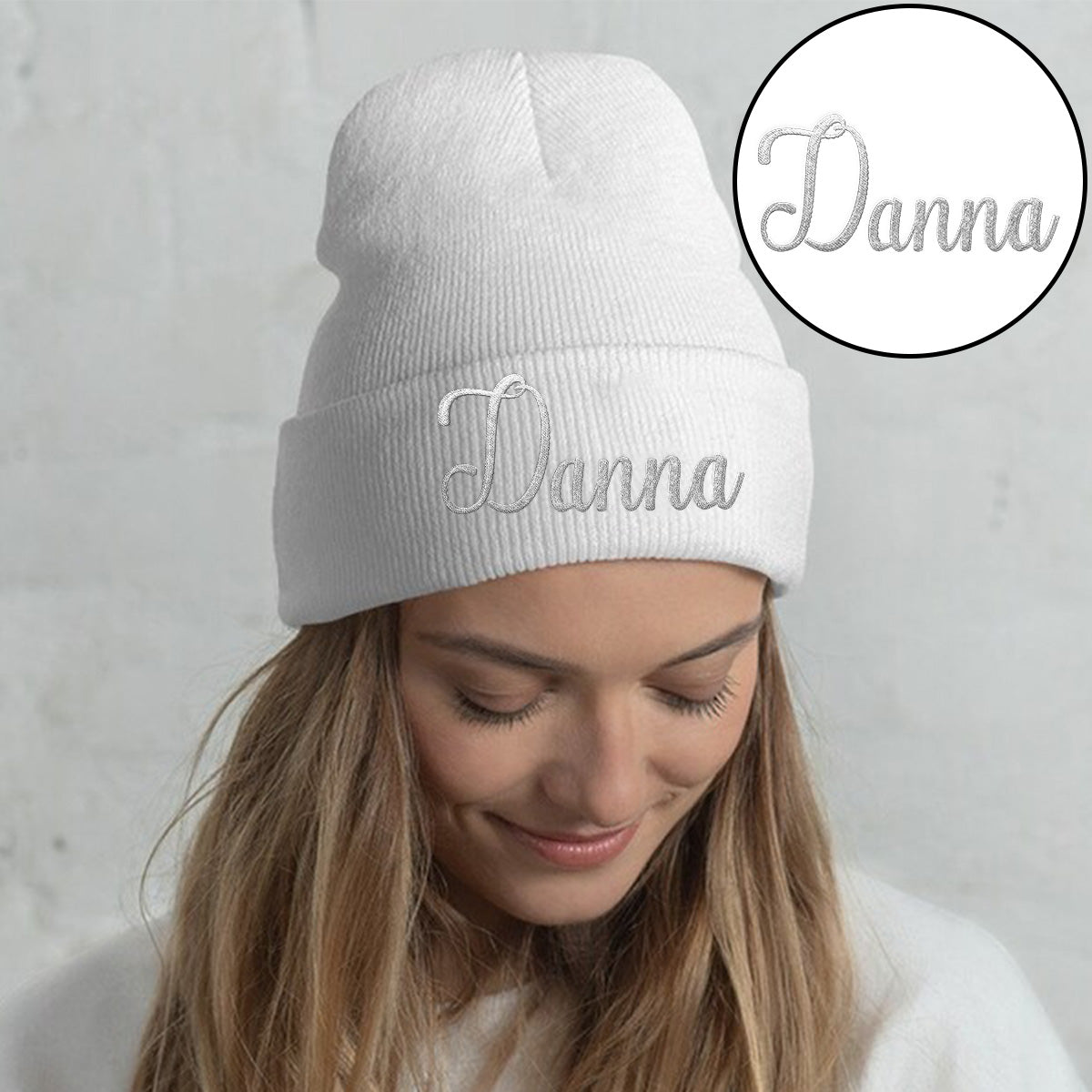 Bonnet brodé personnalisé pour frère/sœur