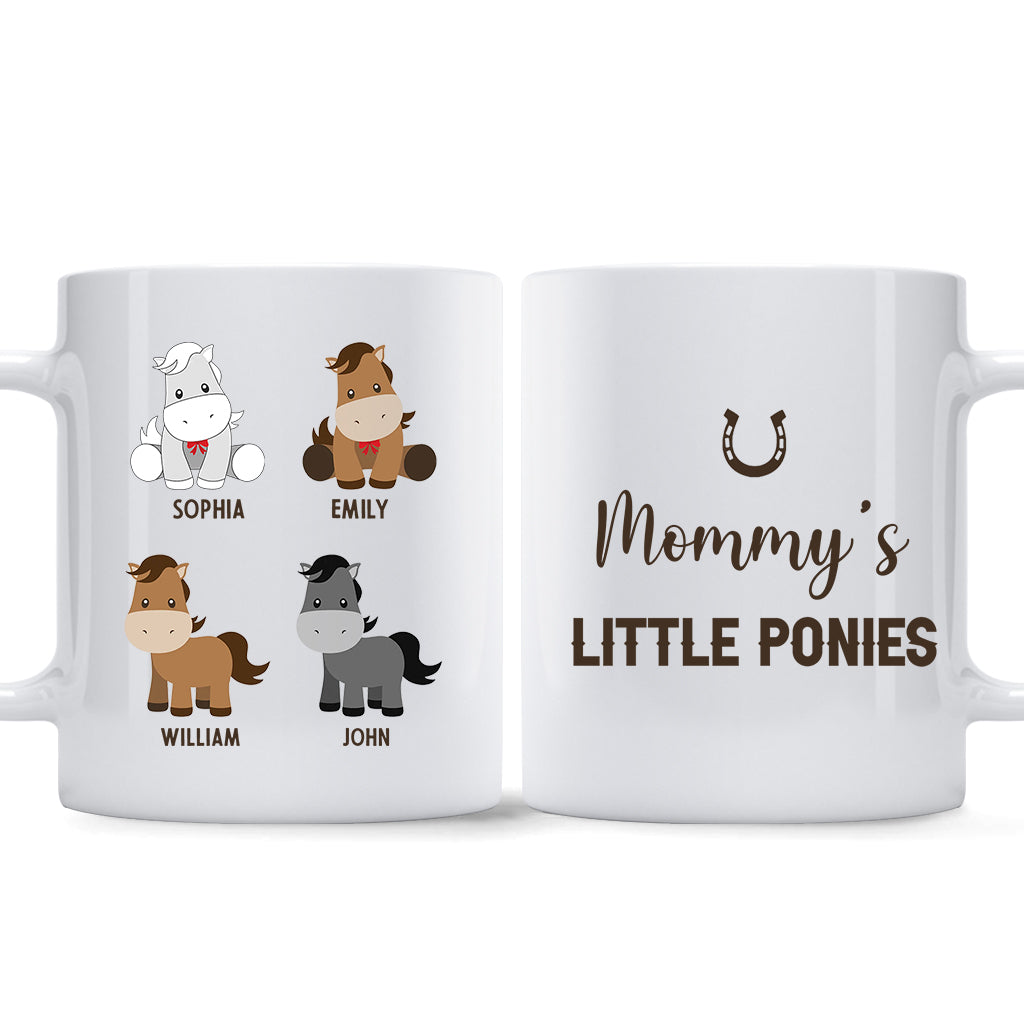 Daddy's Little Ponies - Horse gift for dad,grandpa, husband, him - Personalized Mug
