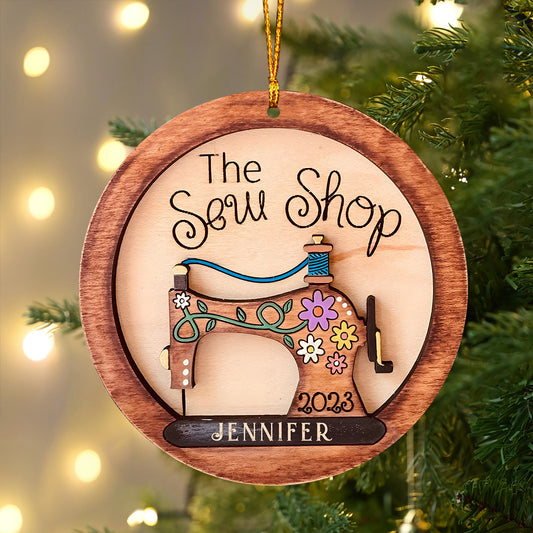 Love Sewing - Personalized Sewing Ornament