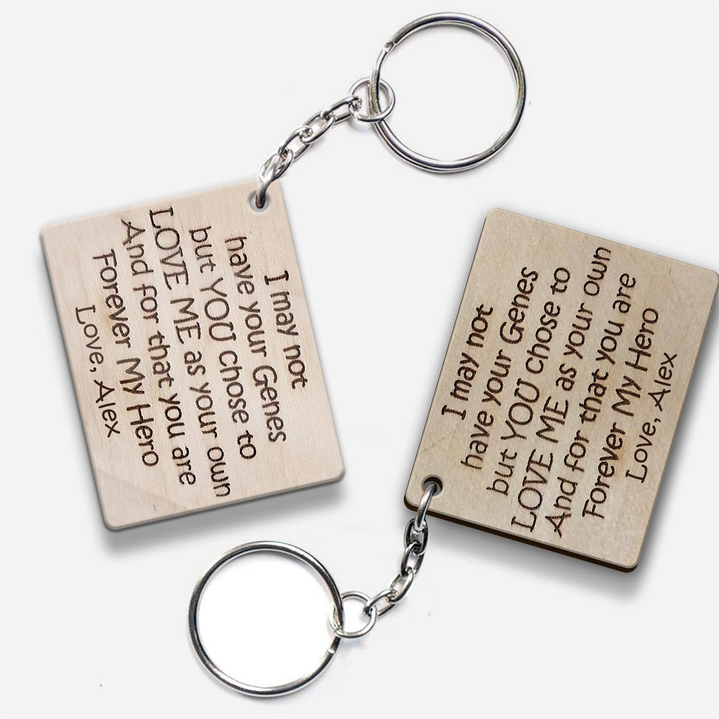 Je n'ai peut-être pas tes gènes - Cadeau pour beau-père - Porte-clés personnalisé
