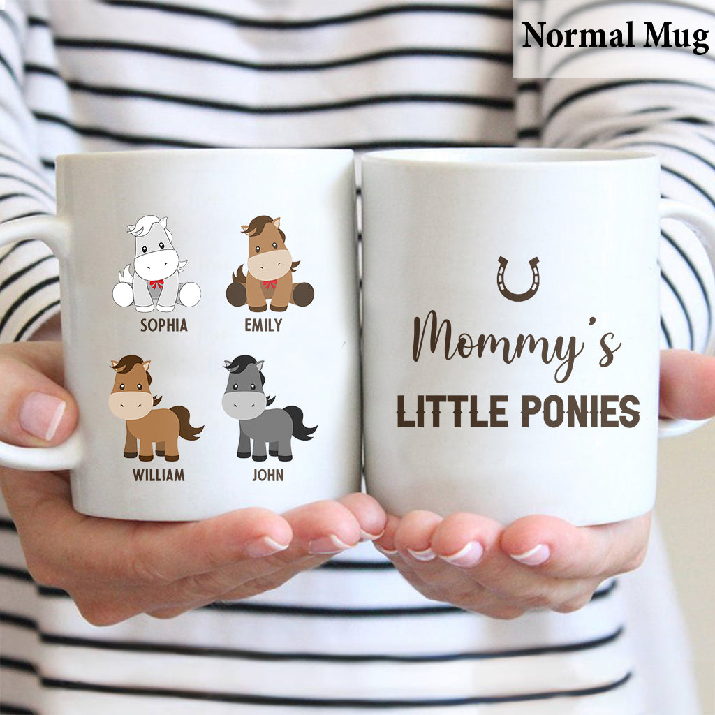 Daddy's Little Ponies - Horse gift for dad,grandpa, husband, him - Personalized Mug