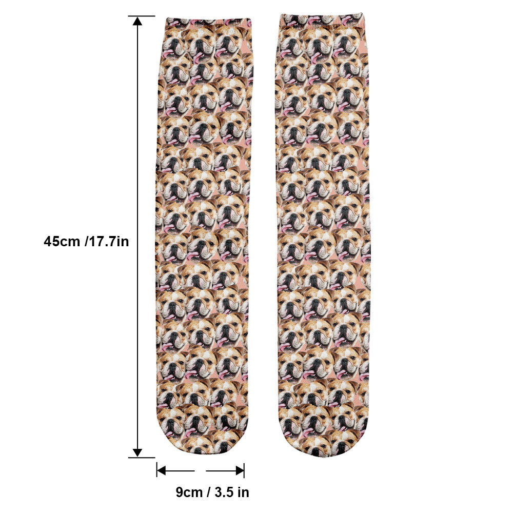 Chaussettes personnalisées pour chien avec motif imprimé