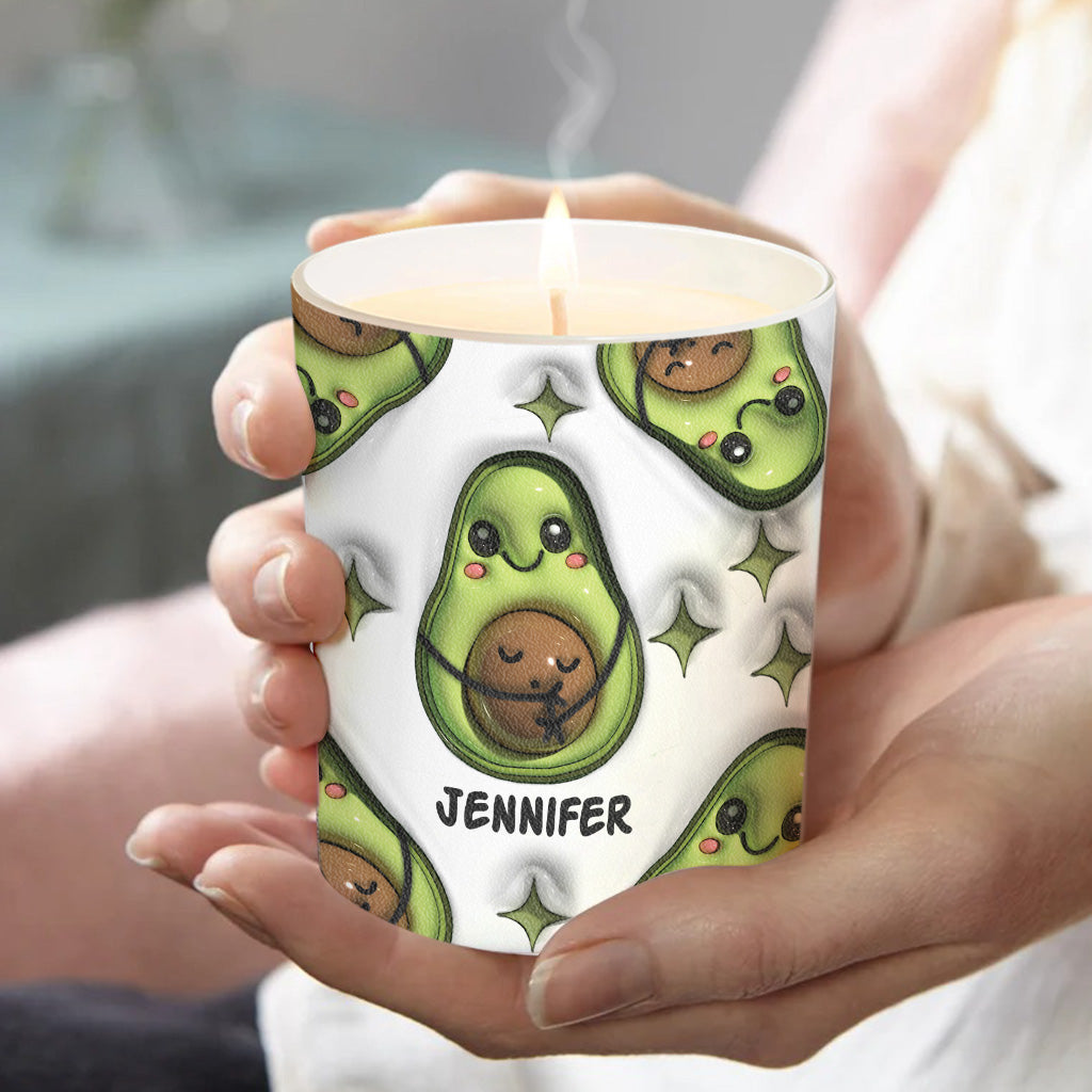 Das beste Mamacado aller Zeiten – Schwangerschaftsgeschenk für Ehefrau, Tochter, Freundin, Freundin – Personalisierte Kerze mit Holzdeckel