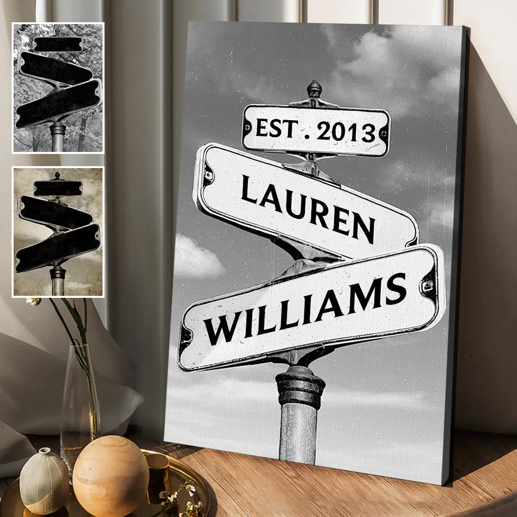 Always Beside You - Personalized Couple Canvas And Poster