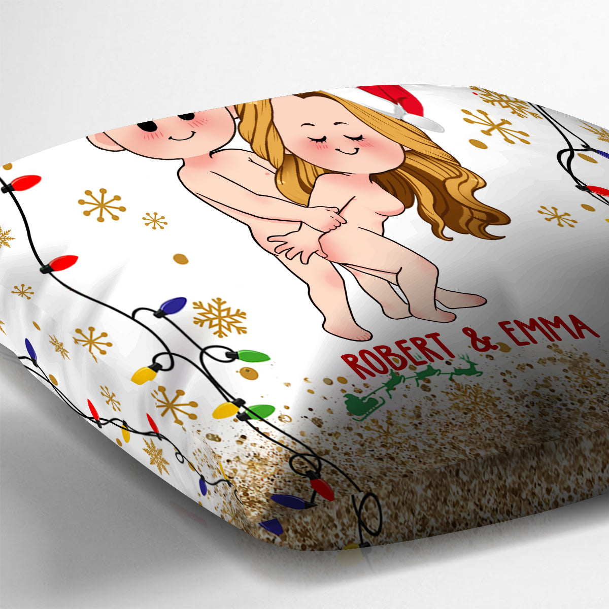 If You're Nice I'll Be Naughty - Personalized Couple Throw Pillow