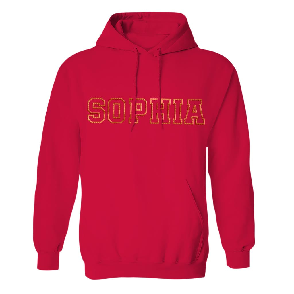 Custom Name - Personalized Couple Embroidered Hoodie