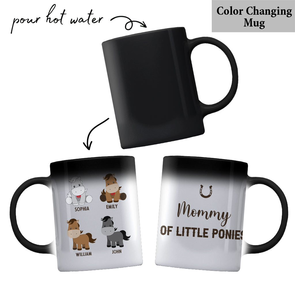 Daddy's Little Ponies - Horse gift for dad,grandpa, husband, him - Personalized Mug