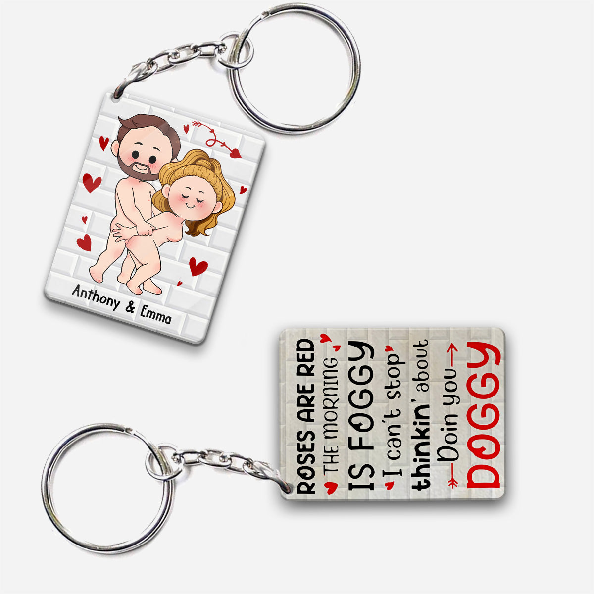 I Just Want You To Be Happy - Couple gift for husband, wife, boyfriend, girlfriend - Personalized Keychain