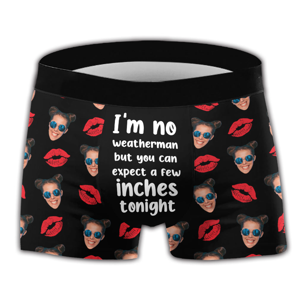 I'm No Weatherman - Personalized Couple Men Boxer Briefs