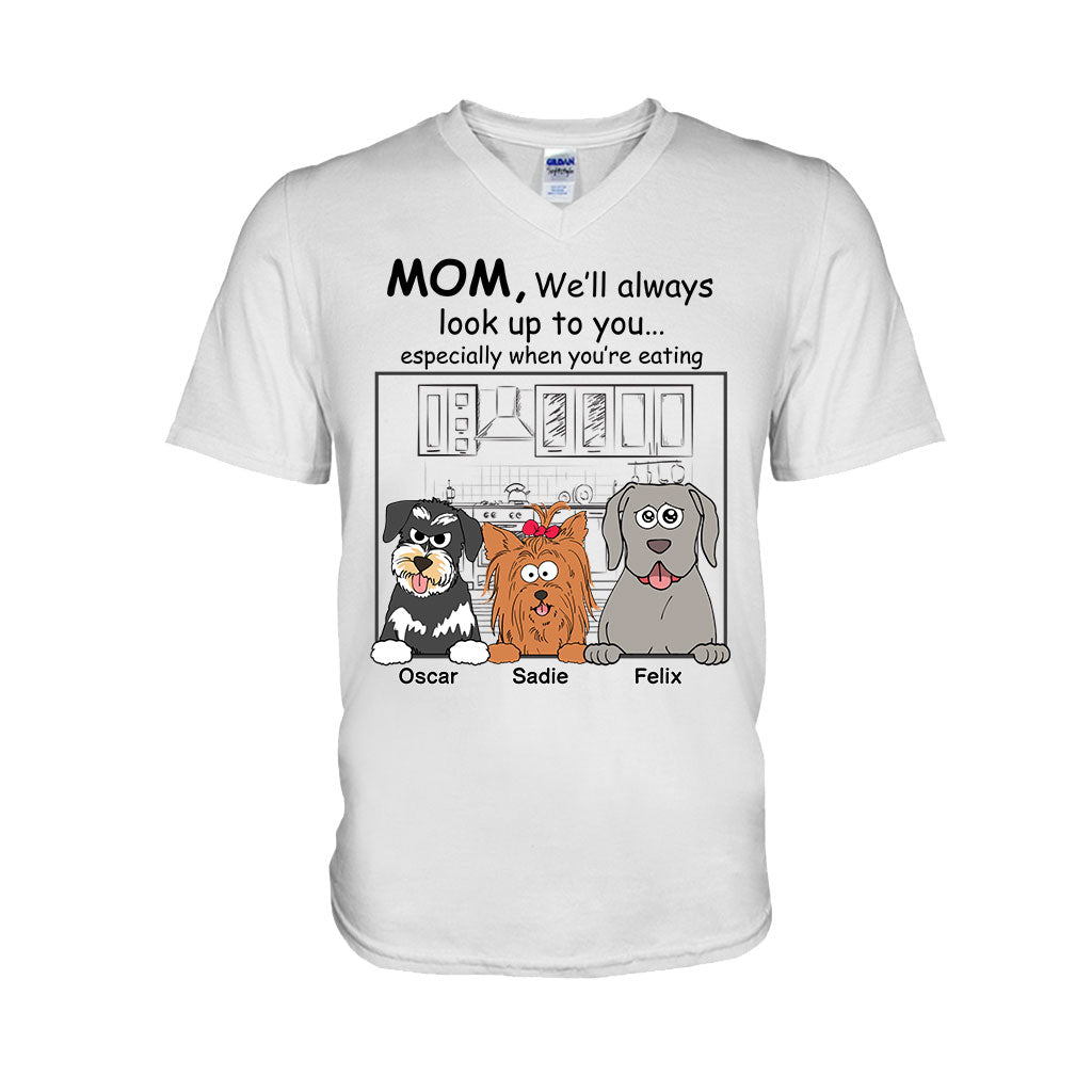 Ich werde immer zu dir aufschauen – personalisiertes Hunde-T-Shirt und Hoodie