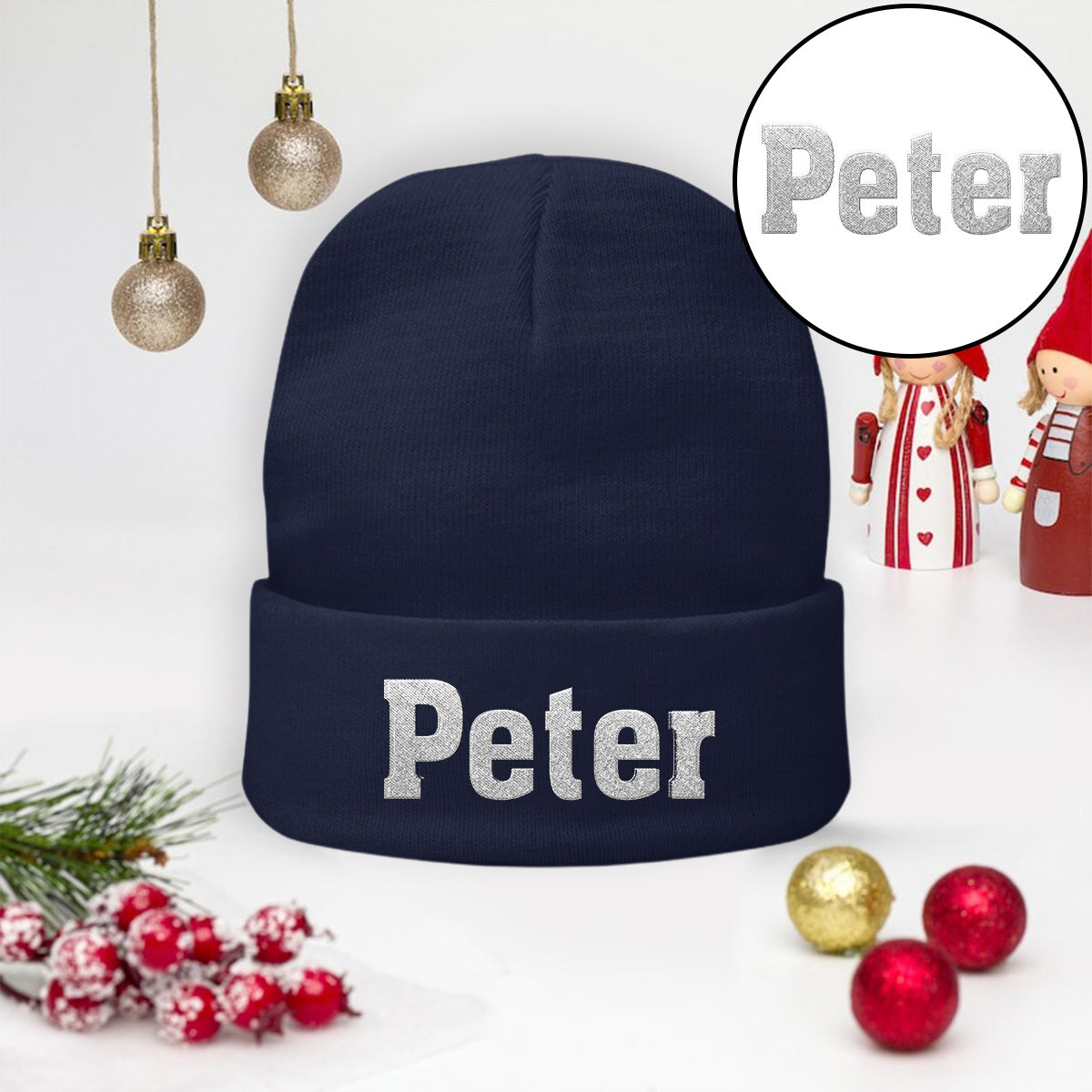 Personalisierte Kindermütze mit Stickerei und individuellem Namen