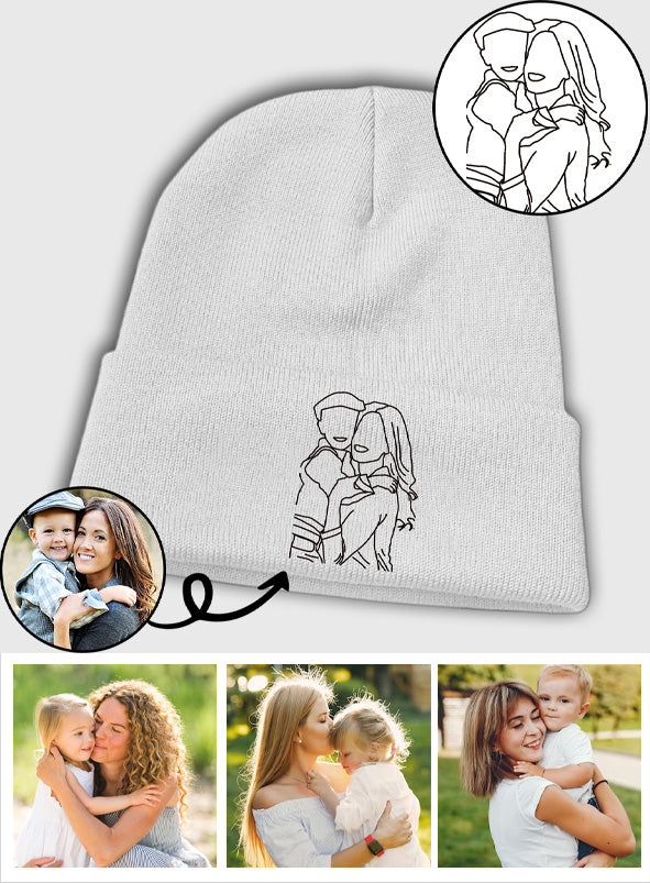 Bonnet brodé personnalisé avec photo - Beau-mère
