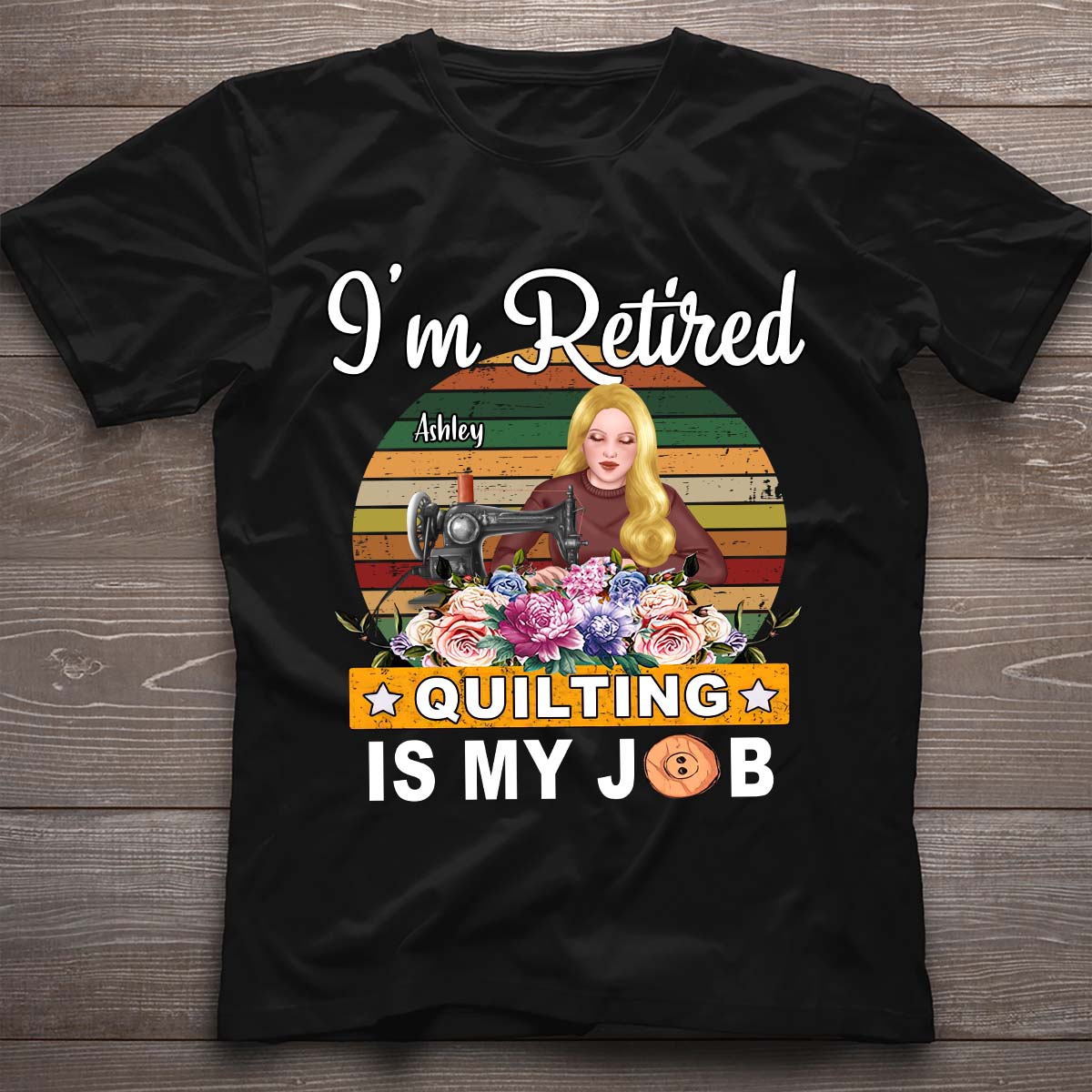 Quilten ist mein Beruf – Personalisiertes Quilt-T-Shirt und Hoodie