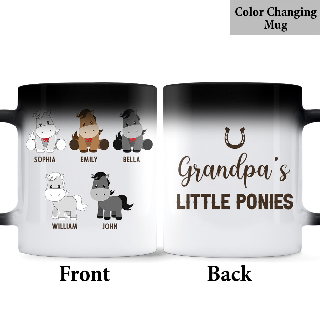 Daddy's Little Ponies - Horse gift for dad,grandpa, husband, him - Personalized Mug