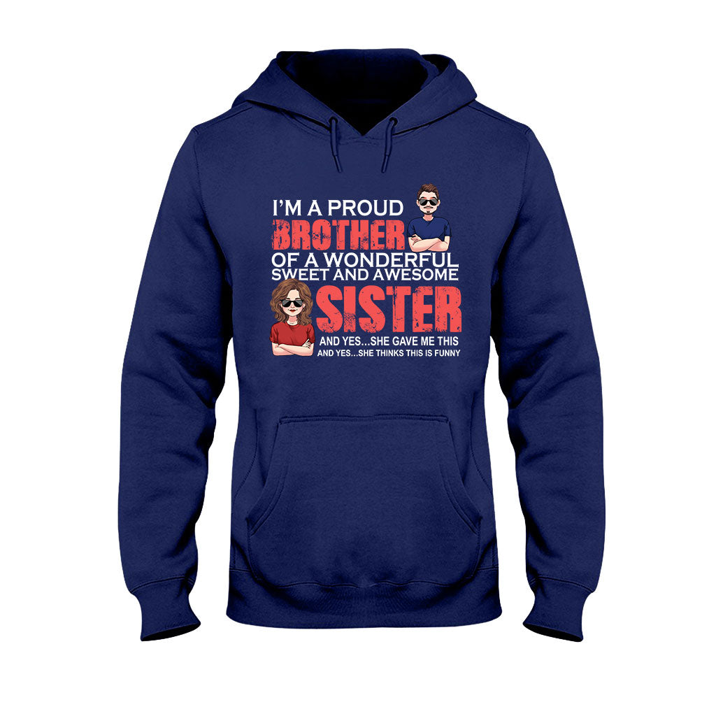 Je suis un frère fier - T-shirt et sweat à capuche personnalisés pour frères et sœurs