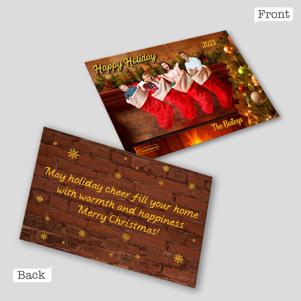 Weihnachtskarte für die Familie – Personalisierte Familiengrußkarte