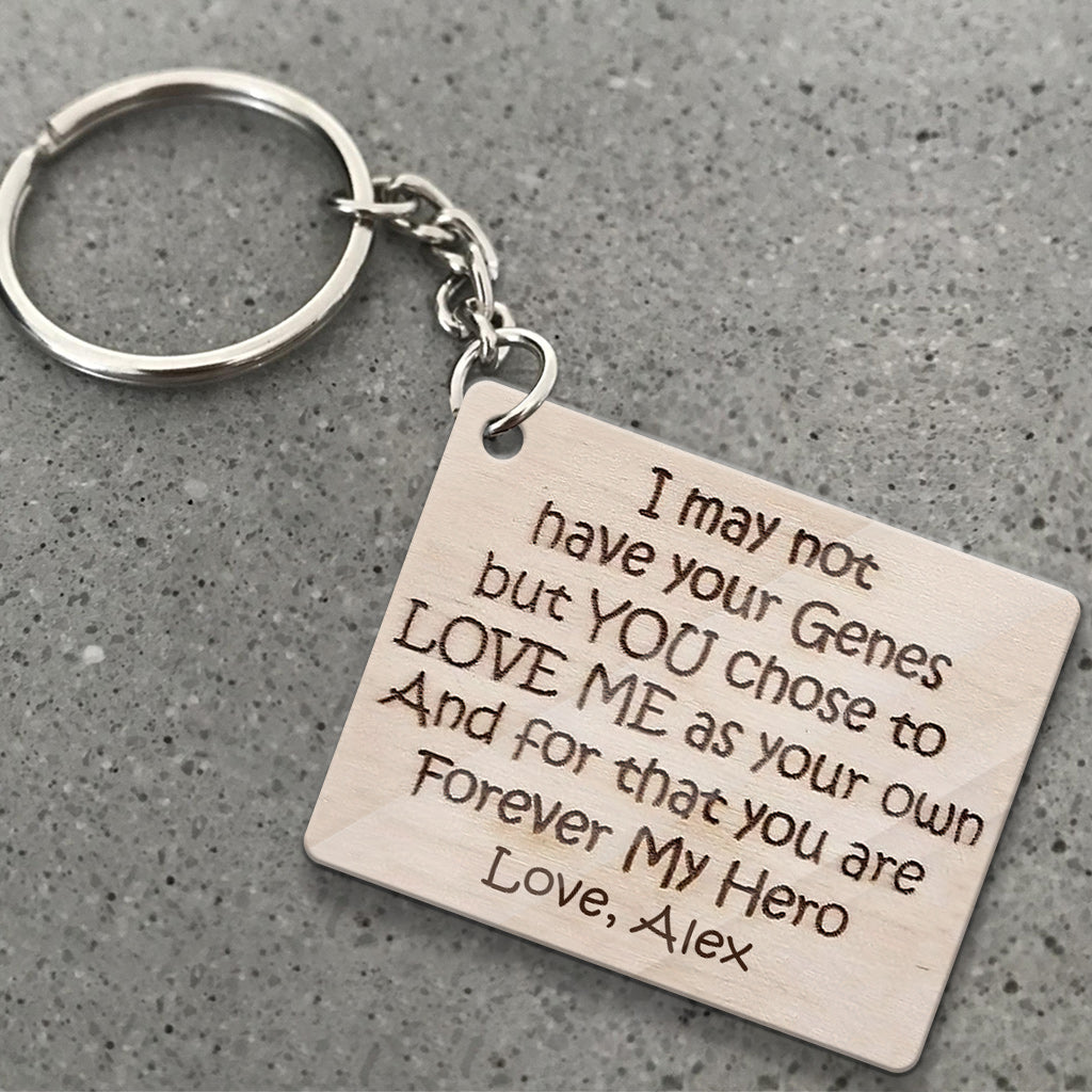 Je n'ai peut-être pas tes gènes - Cadeau pour beau-père - Porte-clés personnalisé