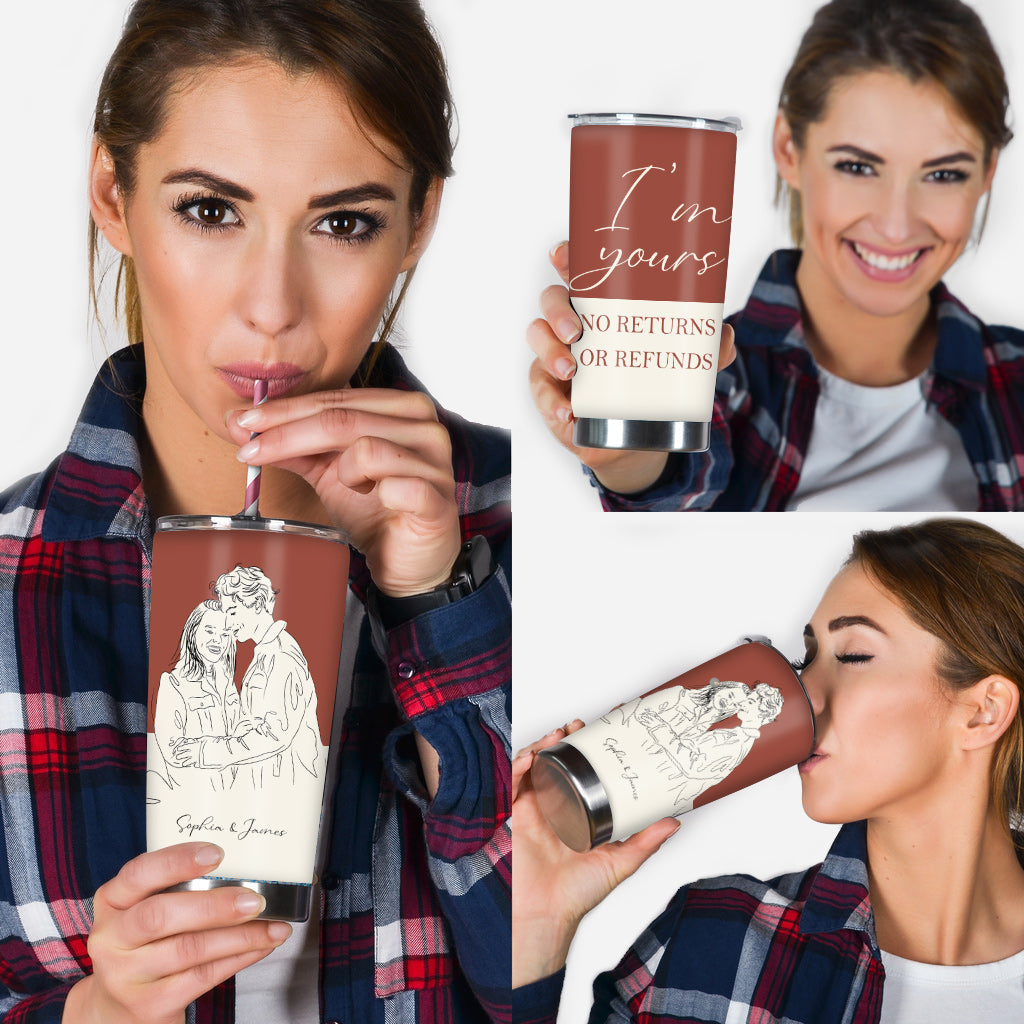 I'm Yours - Personalized Couple Tumbler