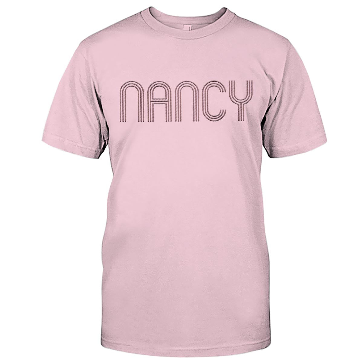 Custom Name - Personalized Couple Embroidered T-shirt