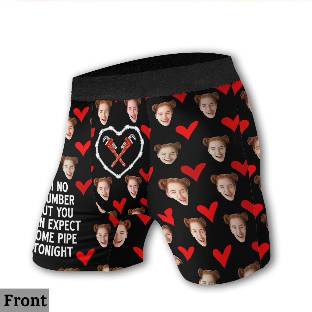 I'm No Plumber - Personalized Couple Men Boxer Briefs
