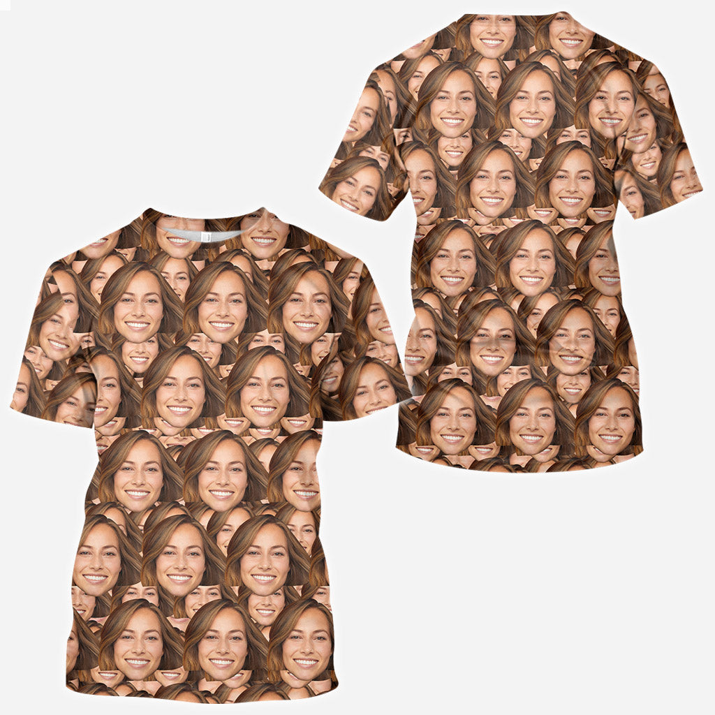 Custom Face Pattern - Personalized All Over Shirt